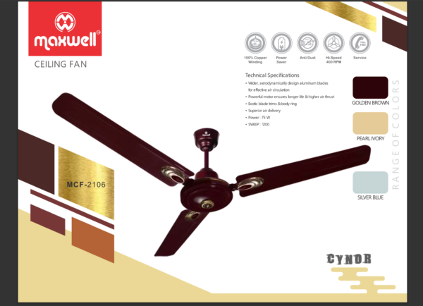 Maxwell MCF-2106 Ceiling Fan