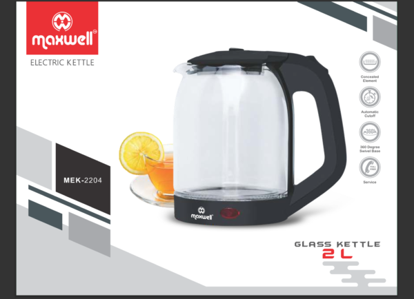 Maxwell MEK-2204 Glass Electric Kettle